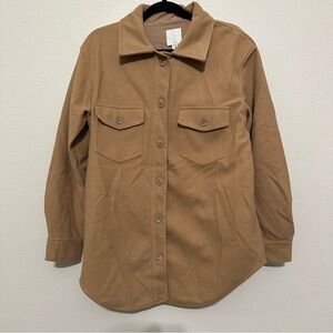 Joie Tan Button-Up Jacket
